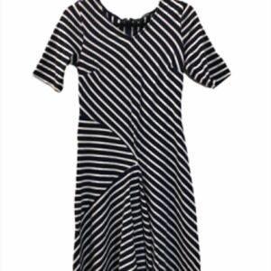 eShakti Striped Asymmetrical Dress 